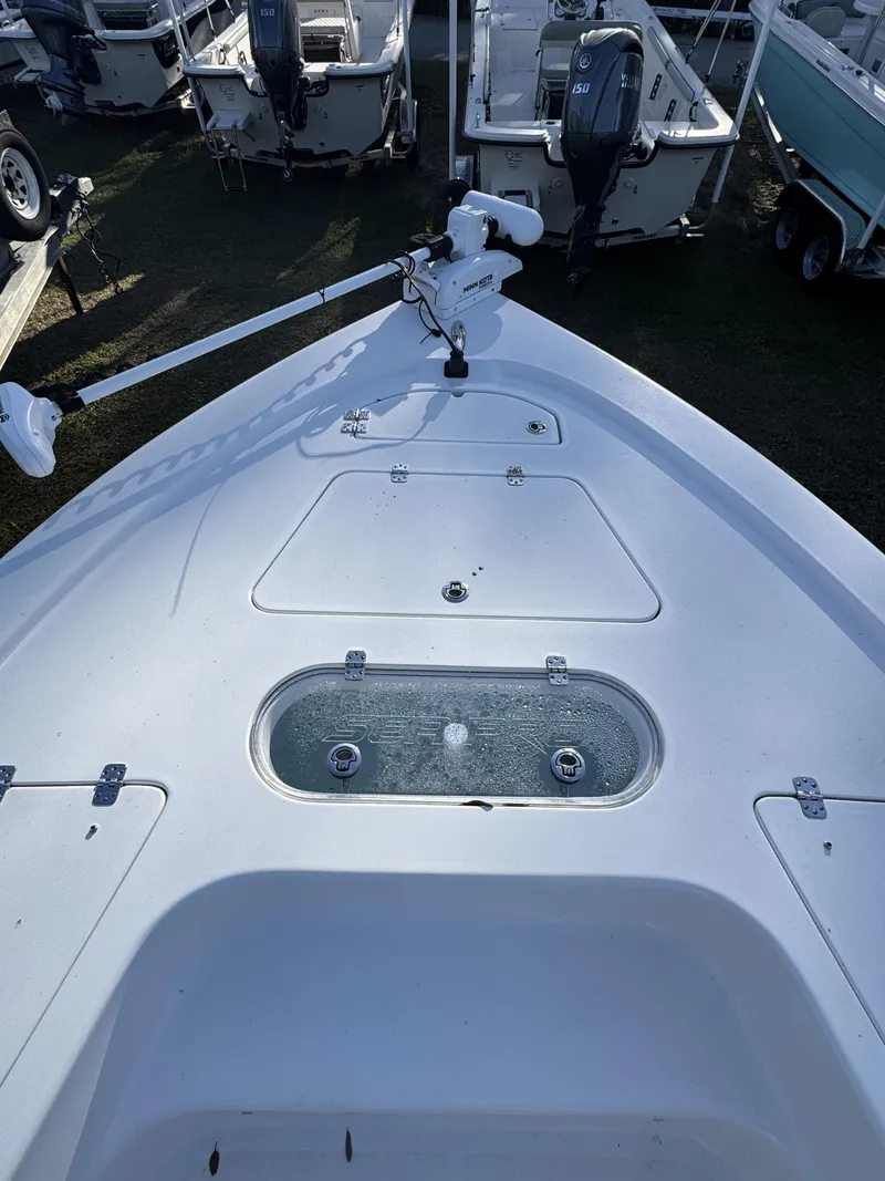 Slide: The Image of Bow deck of 2025 Sea Pro Bay 250 boat with fishing gear. - 34