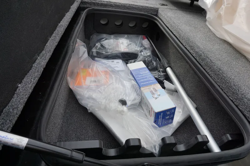 Slide: The Image of Storage compartment in Ranger RT188P boat, model 2026. - 23