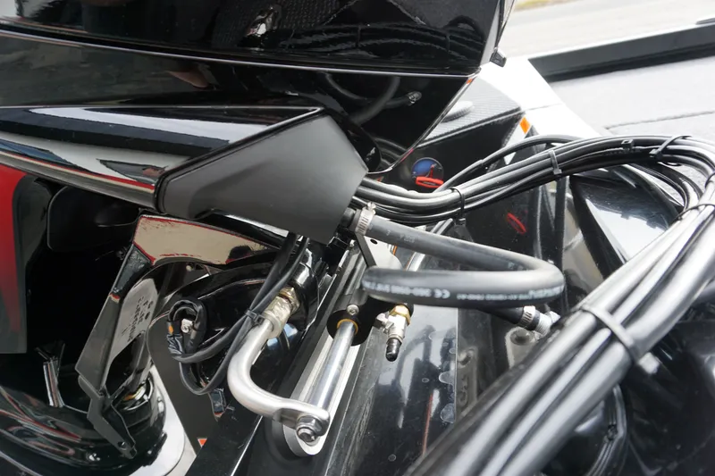 Slide: The Image of Close-up of a 2026 Ranger RT188P boat engine. - 4