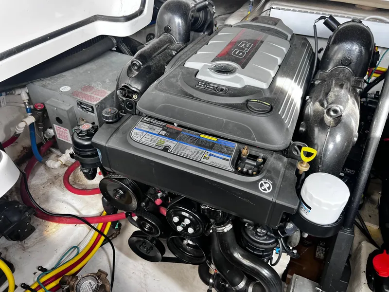 Slide: The Image of Engine compartment of 2017 Chaparral 337 SSX with 6.2L engine. - 26