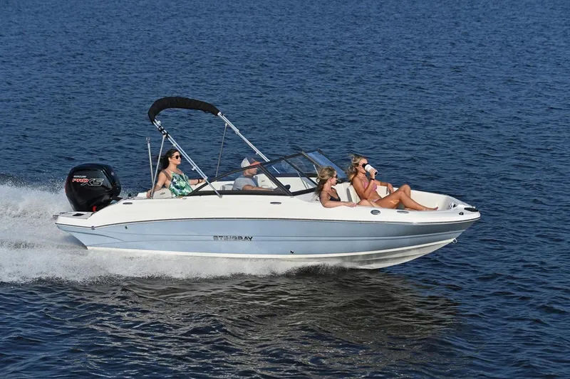 Slide: The Image of Stingray 191 DC 2025 boat cruising on water with passengers. - 11