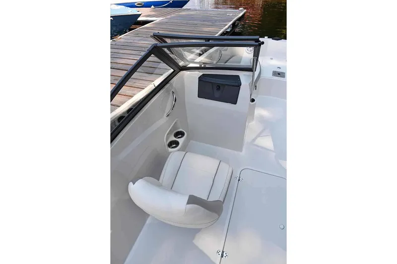 Slide: The Image of Interior of 2025 Stingray 191 DC boat with seat and console. - 7
