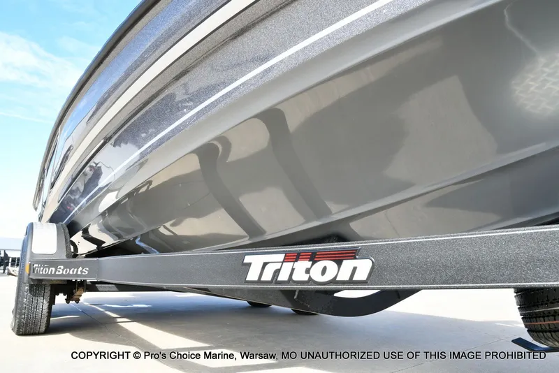 Slide: The Image of Triton 19 TRX PATRIOT boat on trailer, side view, 2022 model. - 34