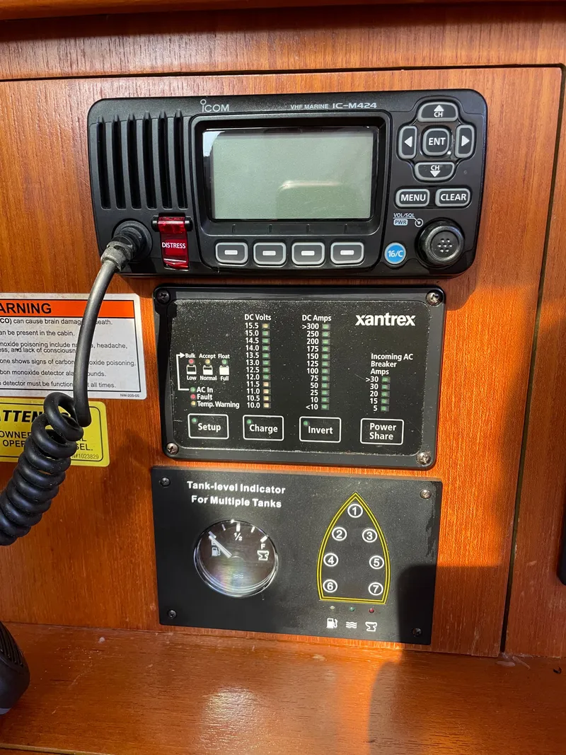 Slide: The Image of Control panel of a 2007 Hunter 41 sailboat. - 32