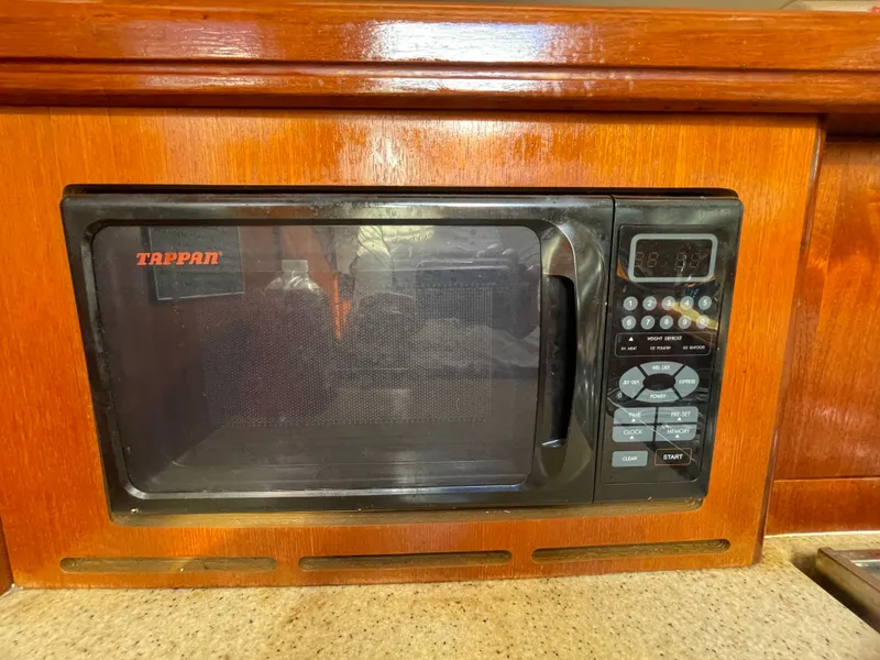 Slide: The Image of Tappan microwave in a 2007 Hunter 41 yacht kitchen. - 33