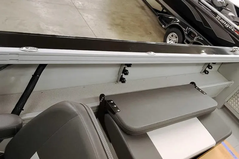 Slide: The Image of 2026 Smoker Craft Phantom 20 X2 Offshore boat interior with seating and storage. - 24