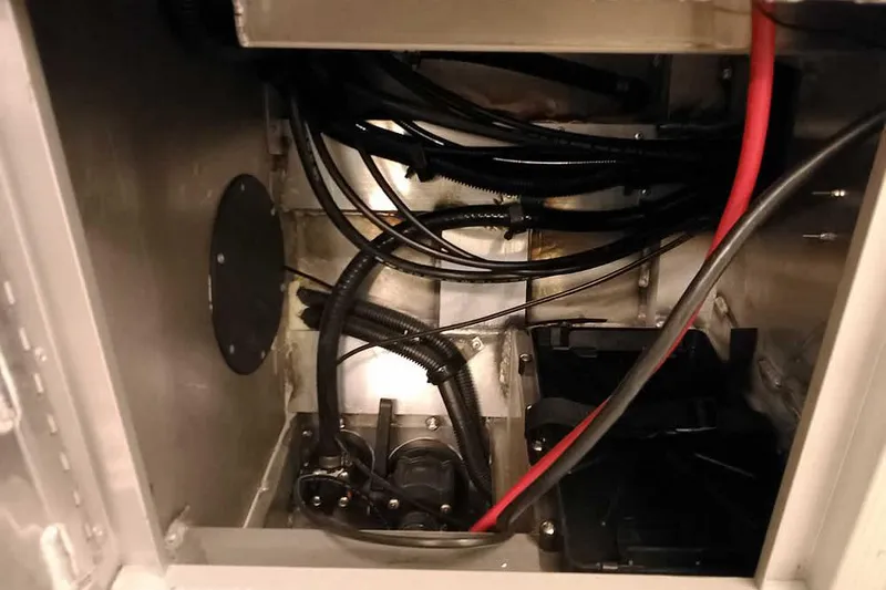 Slide: The Image of Interior wiring of 2026 Smoker Craft Phantom 20 X2 Offshore boat. - 31