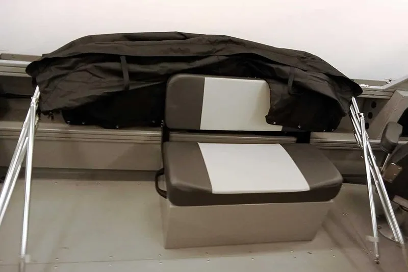 Slide: The Image of 2026 Smoker Craft Phantom 20 X2 Offshore boat seat with protective cover. - 33