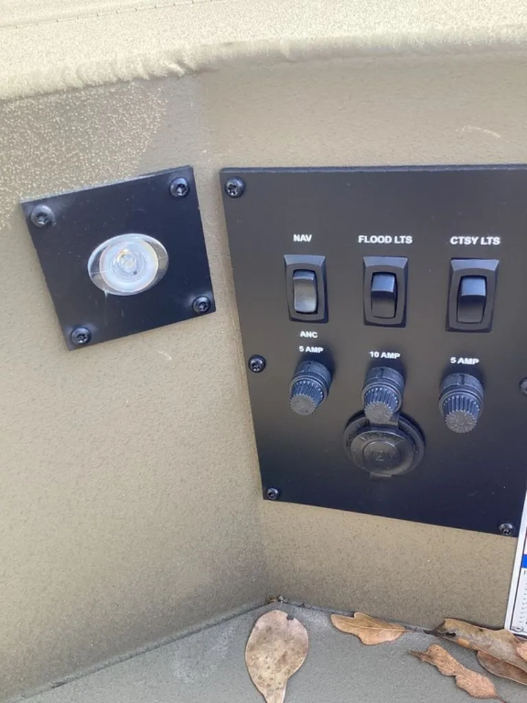 Slide: The Image of Control panel of G3 Gator Tough 16 DK boat, year 2026. - 20