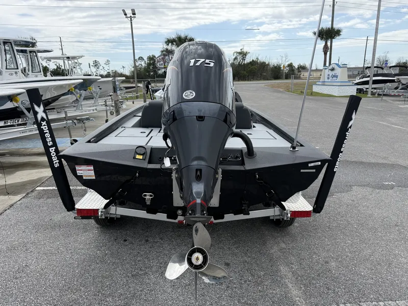 Slide: The Image of 2026 Xpress Hyper-Lift Bass H20 boat with 175 HP engine. - 3
