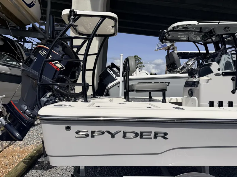 Slide: The Image of 2026 Spyder FX19 Vapor boat with outboard motor. - 9