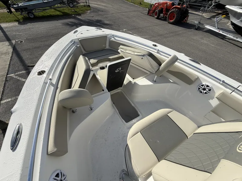 Slide: The Image of Interior view of 2026 Key West 239 FS boat with seating area. - 7
