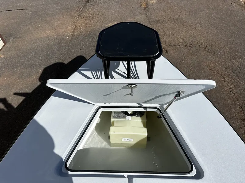 Slide: The Image of Delta Boatworks D18 CC 2026 with open storage compartment. - 7