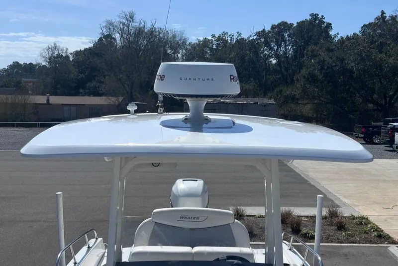 Slide: The Image of 2016 Boston Whaler 270 Dauntless with radar on the roof. - 16