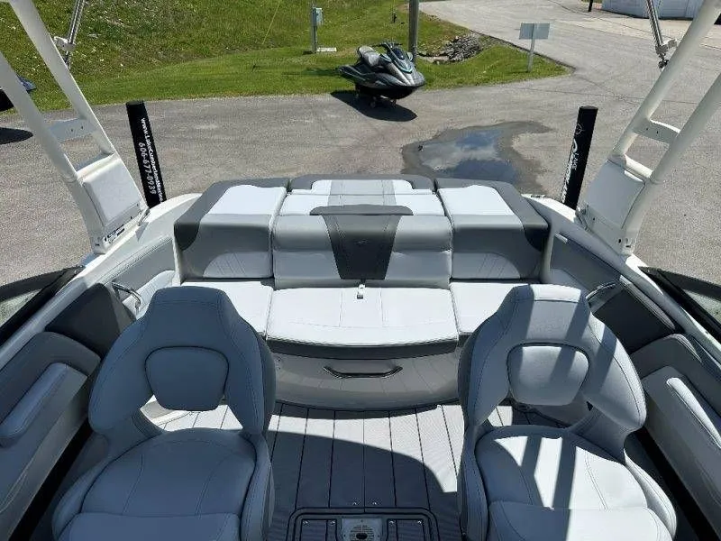 Slide: The Image of Interior of 2026 Chaparral 21 SSi with gray seating. - 31