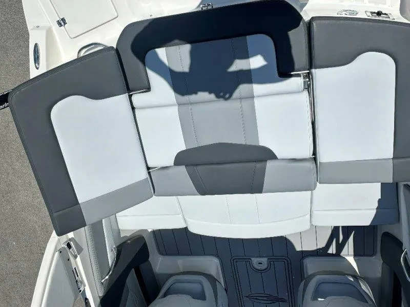 Slide: The Image of Interior of 2026 Chaparral 21 SSi with gray seating. - 39