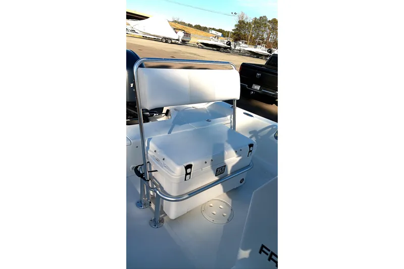 Slide: The Image of Control panel of a 2026 Frontier 180 boat with Yamaha gauges and throttle. - 14