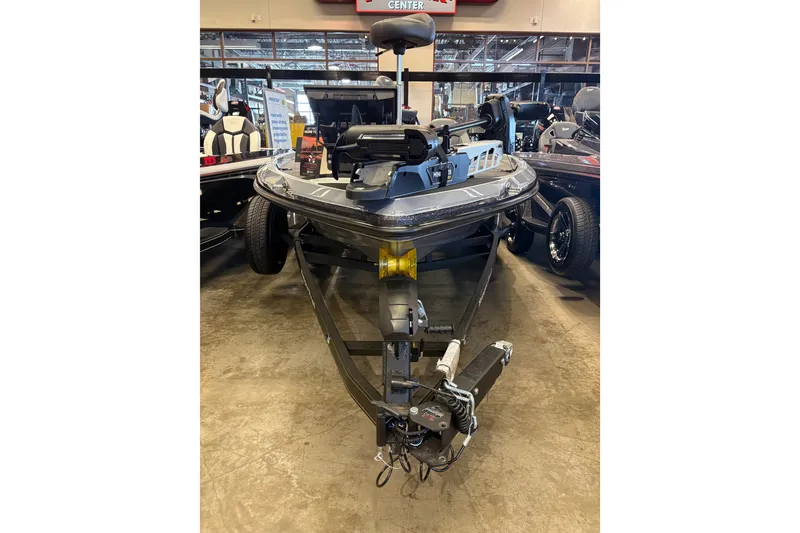 Slide: The Image of 2026 Ranger Z519R boat displayed indoors, showcasing modern design and advanced features. - 1