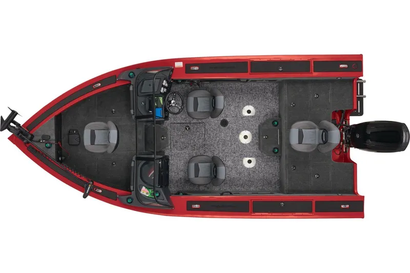 Slide: The Image of 2026 Tracker Targa V-18 WT boat with powerful outboard motor on a trailer. - 5