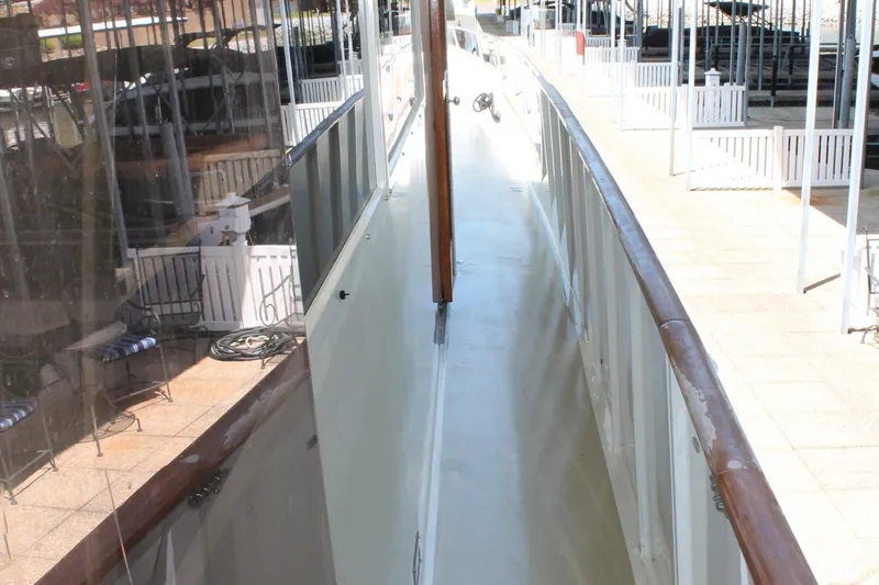 Slide: The Image of Walkway of 1984 Broward CPMY at the dock. - 21