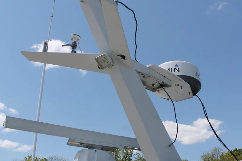 Slide: The Image of Navigation equipment on a 1984 Broward CPMY yacht. - 34