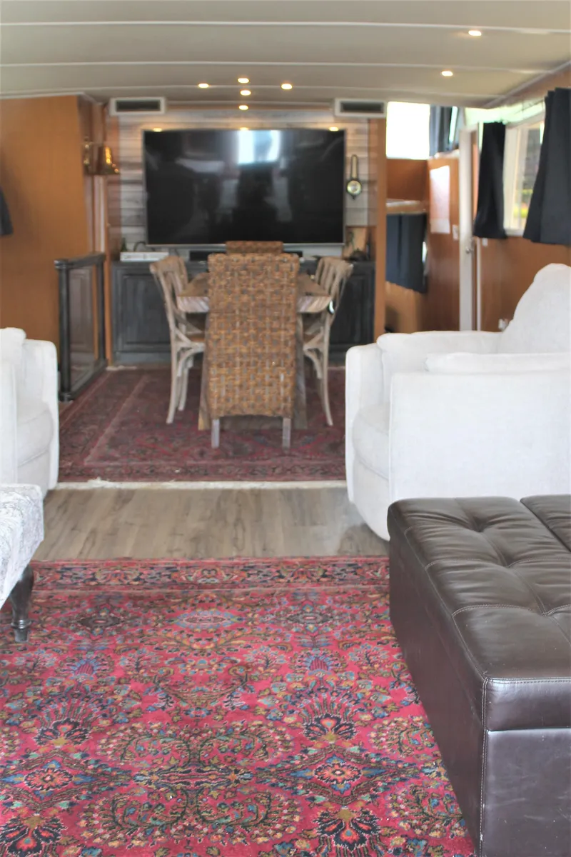 Slide: The Image of Luxurious salon on a 1984 Broward CPMY yacht. - 38