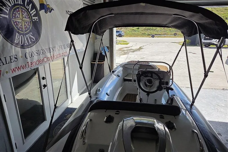 Slide: The Image of 2021 Walker Bay Generation 360 boat with Tohatsu 50HP engine in showroom. - 7