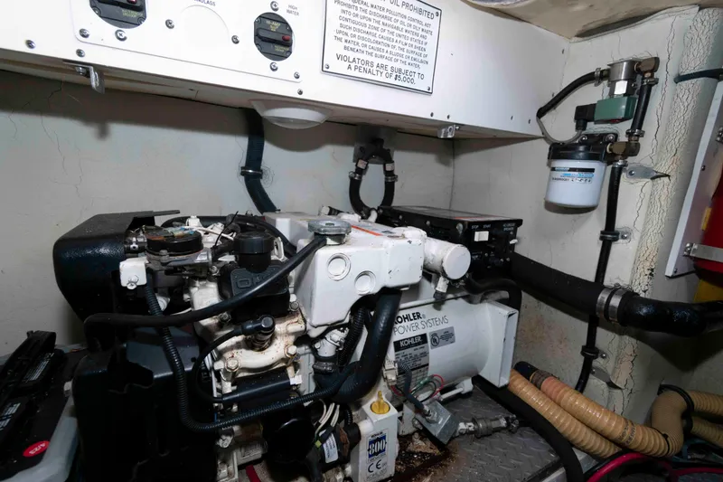 Slide: The Image of Engine room of a 2004 Formula 37 Performance Cruiser with Kohler power systems. - 20