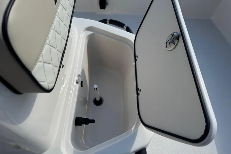 Slide: The Image of 2023 Carolina Skiff 21 SWS boat interior with seating and console. - 34
