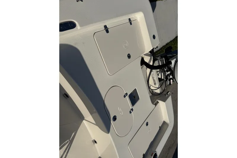 Slide: The Image of 2023 Carolina Skiff 21 SWS boat interior wiring and plumbing details. - 66