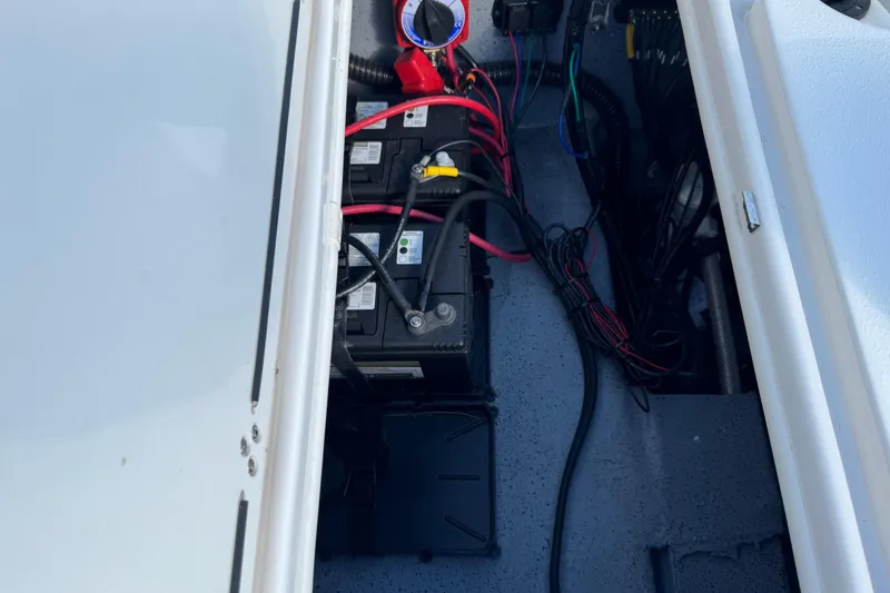 Slide: The Image of 2023 Carolina Skiff 21 SWS boat wiring and electrical components detail. - 73