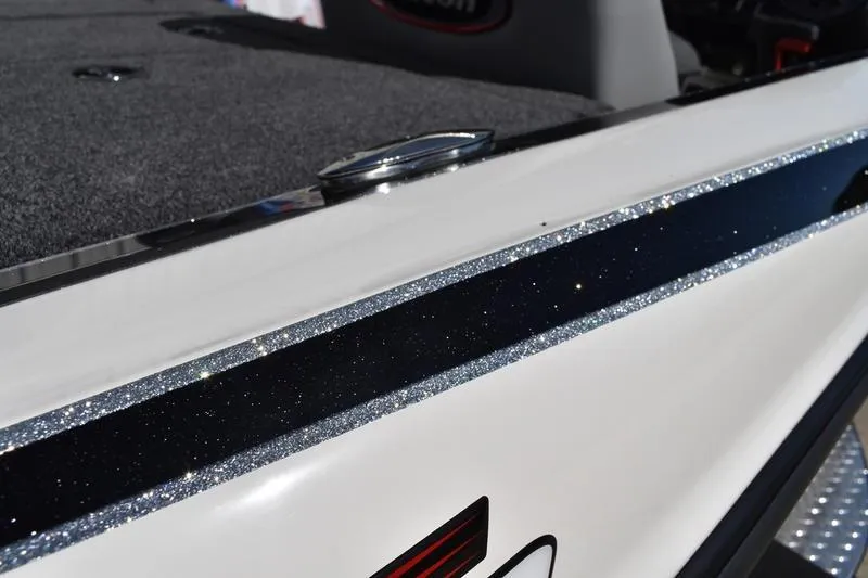 Slide: The Image of 2026 Lowe Skorpion SS boat detail with glittery trim and sleek design. - 33