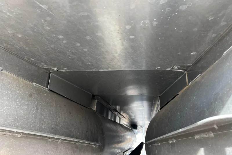 Slide: The Image of Interior view of 2023 Harris Cruiser 210 SL pontoon boat structure. - 10