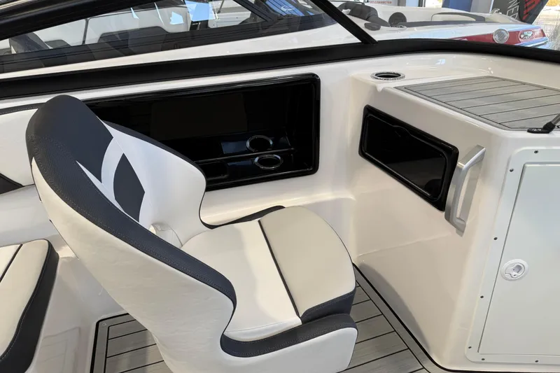 Slide: The Image of 2025 Yamaha Boats 195S interior with sleek seating and modern design. - 5