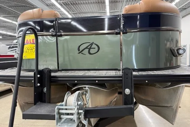 Slide: The Image of 2023 Avalon Catalina 2585 QL pontoon boat on display in showroom. - 13