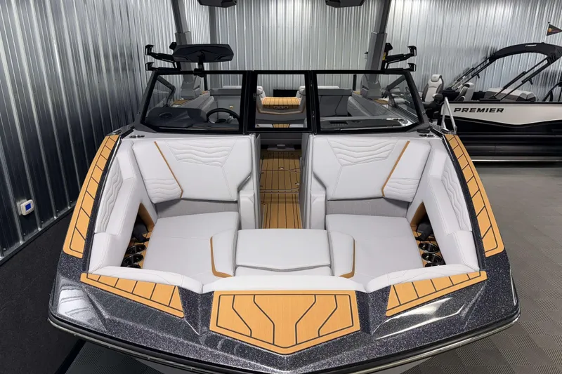 Slide: The Image of 2026 Nautique Super Air Nautique G23 boat with sleek interior design and modern features. - 1