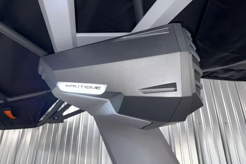 Slide: The Image of 2026 Nautique Super Air Nautique G23 speaker detail in a modern boat interior. - 42