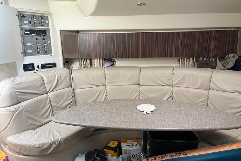 Slide: The Image of Interior of 2002 Formula 41 Performance Cruiser with leather seating and control panel. - 8