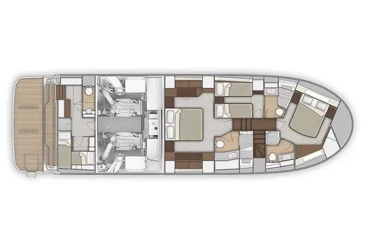 Slide: The Image of Manufacturer Provided Image: Floor plan of 2025 Beneteau Grand Trawler 63, showcasing spacious cabins and amenities. - 7