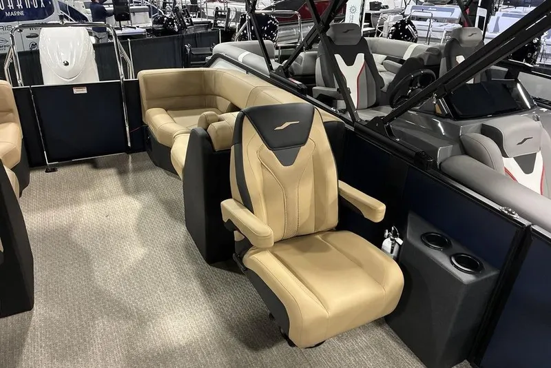 Slide: The Image of Luxurious interior of 2026 Evotti 521QL boat with plush seating and modern design. - 5