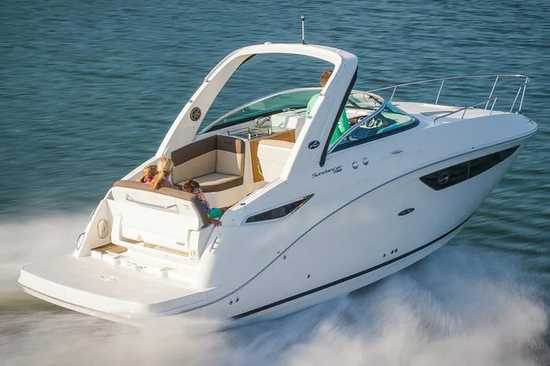 Slide: The Image of Manufacturer Provided Image: 2016 Sea Ray 260 Sundancer cruising on water. - 1