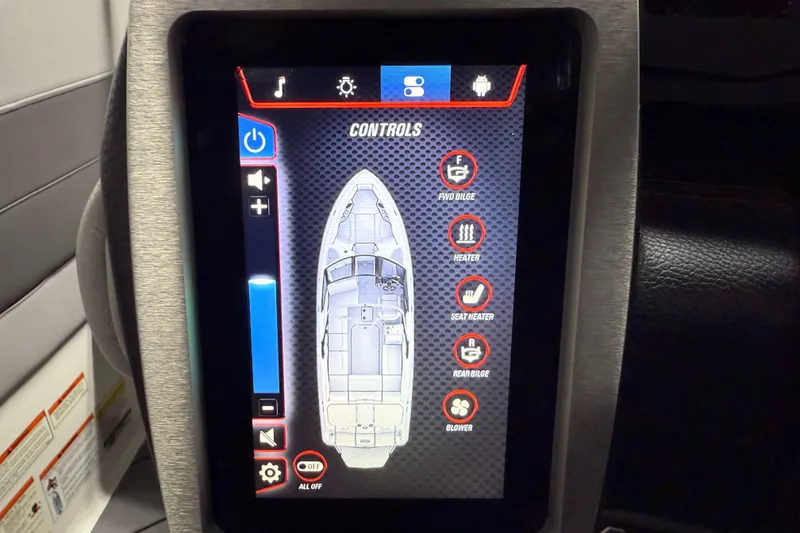 Slide: The Image of Touchscreen control panel of 2022 Malibu Wakesetter 25 LSV boat. - 17