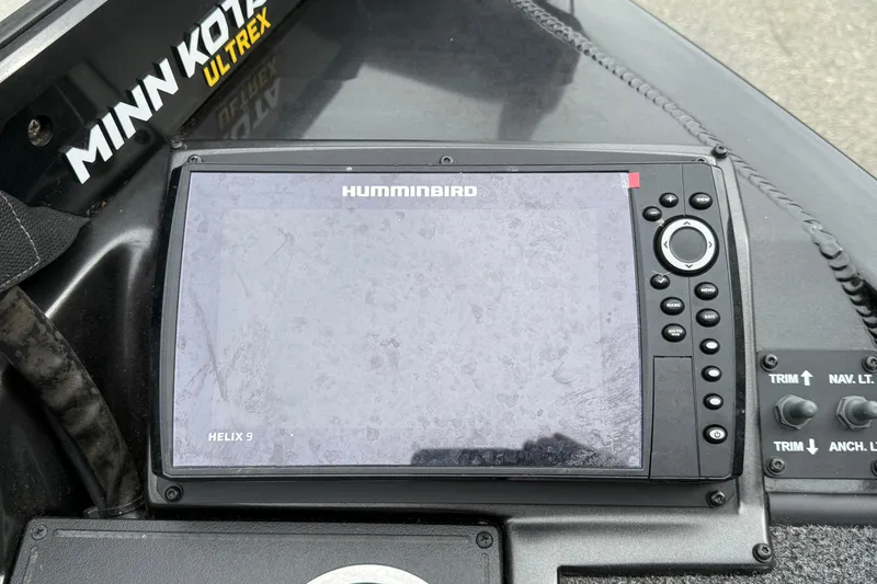 Slide: The Image of 2021 Vexus AVX2080 boat with Humminbird Helix 9 fish finder and Minn Kota Ultrex trolling motor. - 5