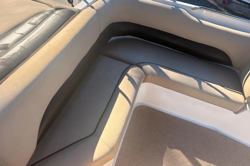Slide: The Image of 2015 Hurricane SunDeck Sport 188 IO boat interior seating area. - 5