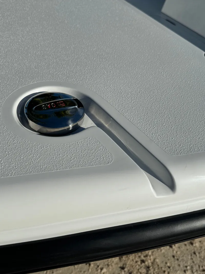 Slide: The Image of Close-up of a Vtech 18 FLATS 2026 boat deck latch. - 30