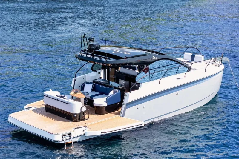 Slide: The Image of Manufacturer Provided Image: 2025 Beneteau Gran Turismo 40 yacht on water, featuring sleek design and spacious deck. - 3