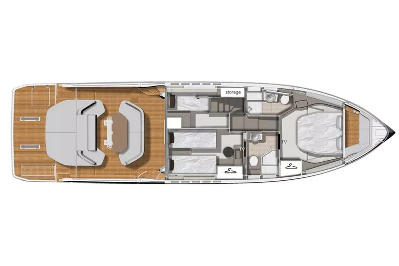 Slide: The Image of Manufacturer Provided Image: 2025 Beneteau Gran Turismo 50 yacht floor plan with spacious interior layout. - 4