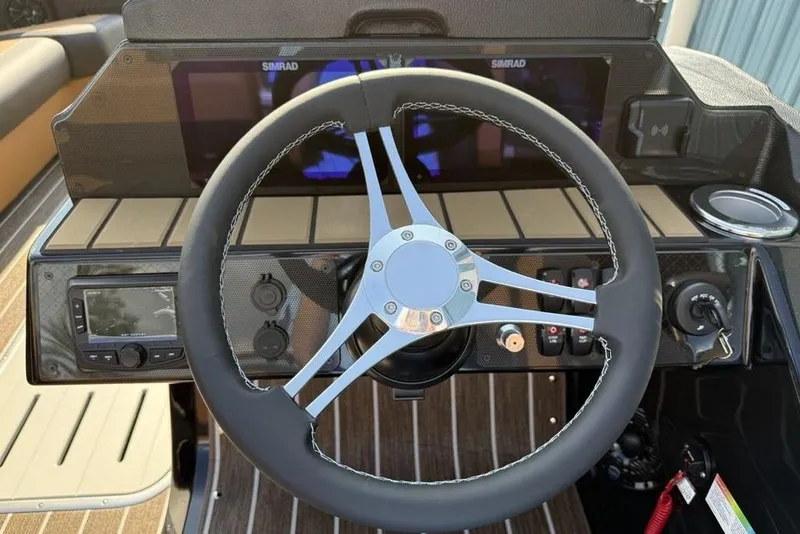 Slide: The Image of Steering wheel and dashboard of 2026 Premier 250 Solaris RF -CL boat. - 15