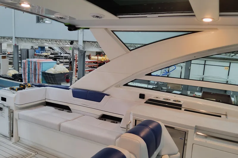 Slide: The Image of 2026 Formula 430 Super Sport Crossover interior with luxurious seating and modern design. - 21