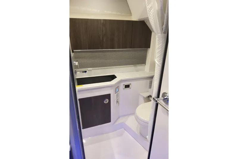 Slide: The Image of Modern bathroom interior in 2026 Formula 430 Super Sport Crossover yacht. - 37